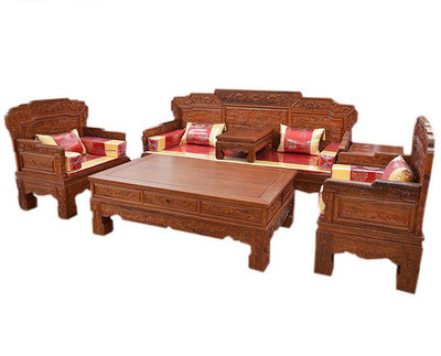 红木沙发坐垫图片