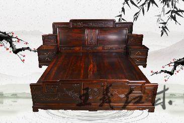 红木双人床家具厂家联系方式 品牌红木双人床收藏价