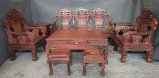 红花梨皇宫椅沙发 仙游庆宴红木家具厂的匠心传承